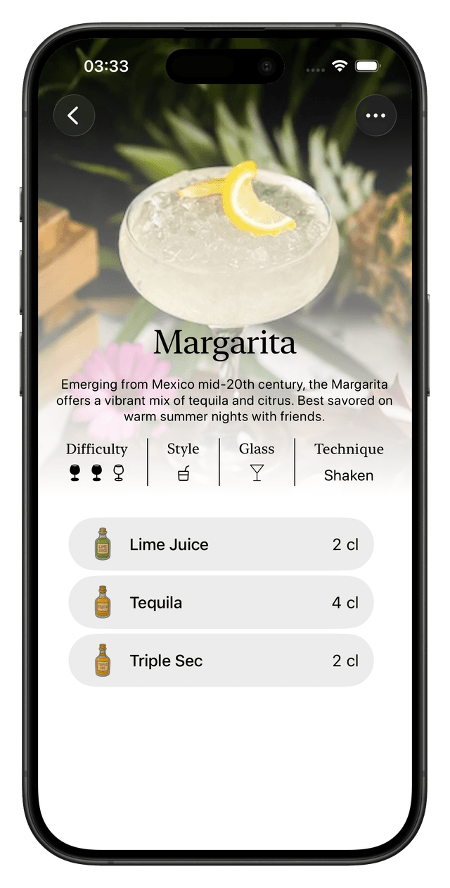 Detailed Cocktail View